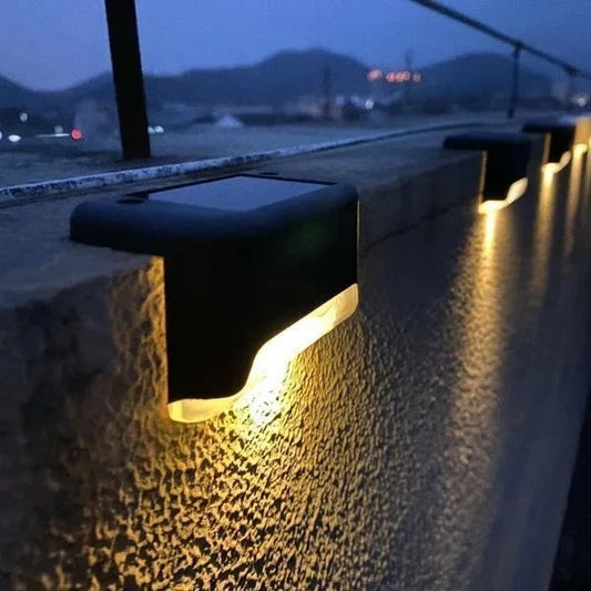 Solar Deck Lights – Vandtætte Solcellelamper til Udendørs Brug (4 stk.)