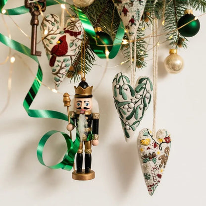 Hjerteformet Juleornament | DIY Broderikit