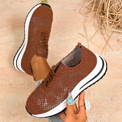 Letvægts Mesh Sneakers med Snørebånd