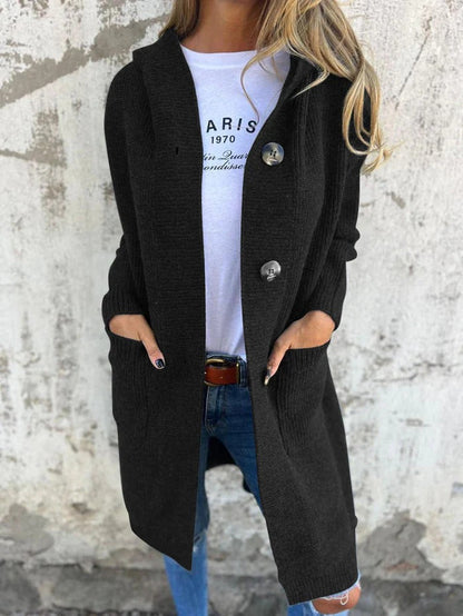 Claudine™ – Dame Hætte Strikcardigan