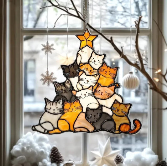 Christmas™ – Katte Juletræs Lysefanger i Akryl