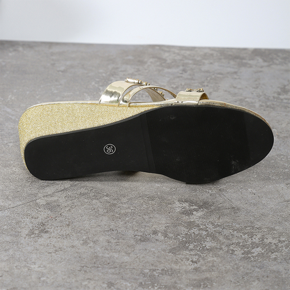 Elegante Kilesandaler med Krystaller