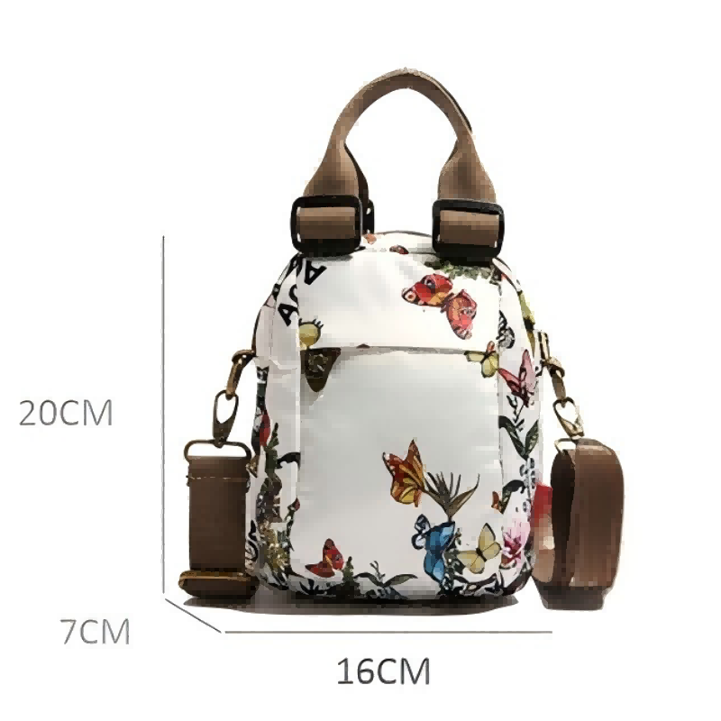 Dame Skuldertaske med Print & Flere Rum