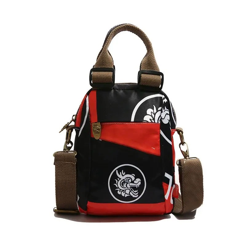 Dame Skuldertaske med Print & Flere Rum