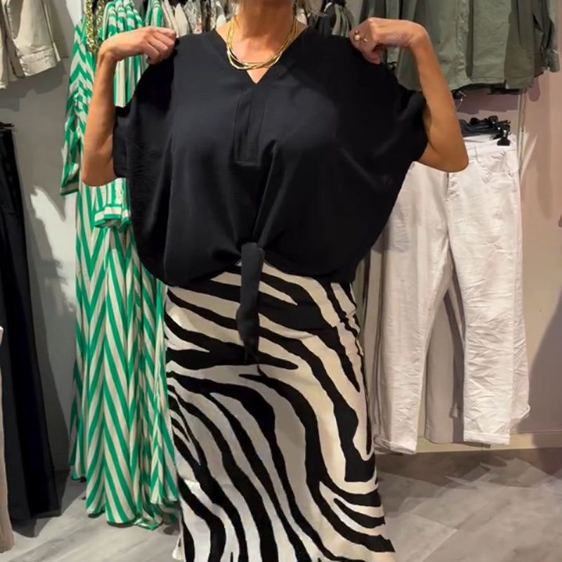 Todelt sæt med zebraprint