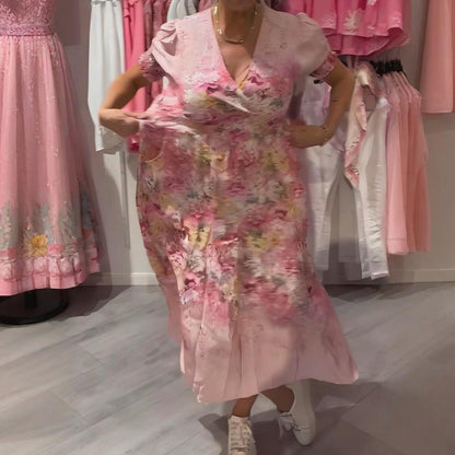 Damekjole – Lang & Elegant med Blomsterprint