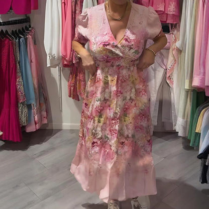 Damekjole – Lang & Elegant med Blomsterprint
