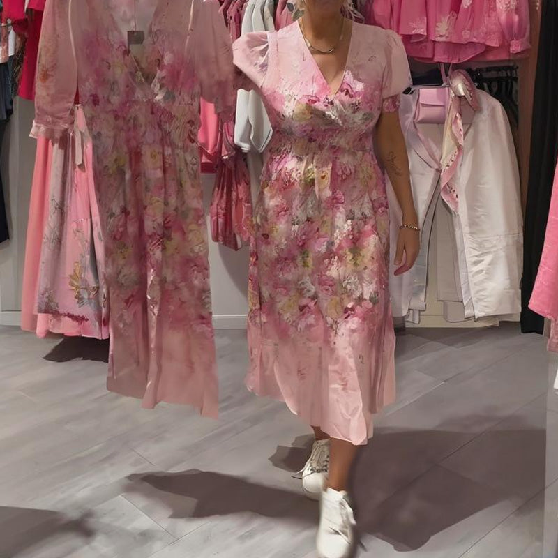 Damekjole – Lang & Elegant med Blomsterprint