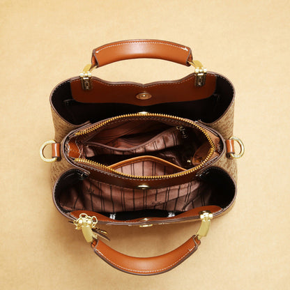 Liora™ – Elegant Retro Skuldertaske i Bøttedesign